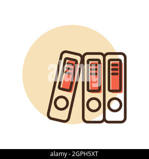 File Folder outline icon. Workspace sign Stock Vector