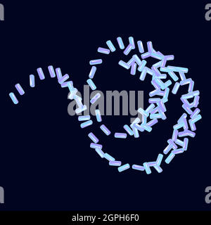 Sprinkle with bright grains of desserts. Abstract pattern with realistic blue sweet grains isolated on black. Design for holiday designs, party, birth Stock Vector