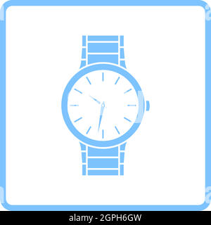 Business Woman Watch Icon Stock Vector
