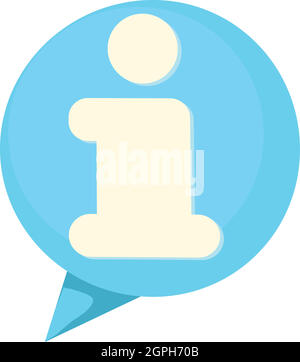 Information speach buble icon, cartoon style Stock Vector