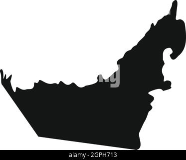 United Arab Emirates map icon, simple style Stock Vector