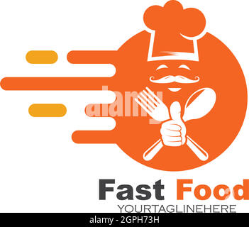 hat chef logo vector illustration Stock Vector