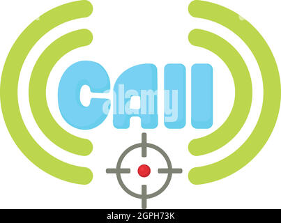 Support service icon, cartoon style Stock Vector