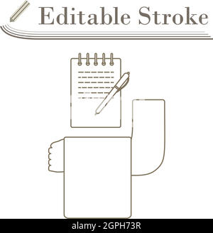 Waiter Take Oder Icon Stock Vector