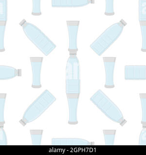 Illustration on theme set identical types plastic bottles Stock Vector