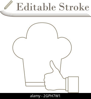 Thumb Up To Chef Icon Stock Vector