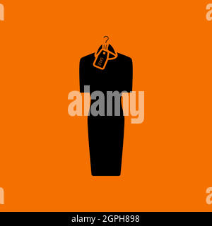 Dress On Hanger With Sale Tag Icon Stock Vector