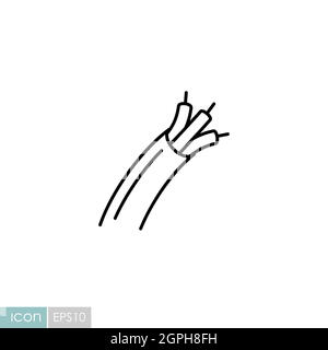 Electric cable vector flat icon Stock Vector