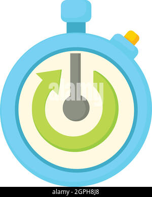 Stopwatch with green arrow icon, cartoon style Stock Vector Image & Art ...