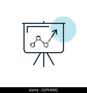 Flip-chart outline icon. Business sign Stock Vector