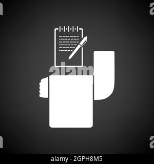 Waiter Take Oder Icon Stock Vector