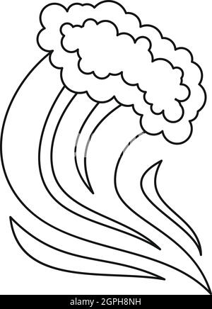Foamy splash icon, outline style Stock Vector Image & Art - Alamy