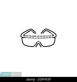 Safety goggles vector flat icon Stock Vector