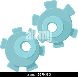 Cogwheel icon, cartoon style Stock Vector