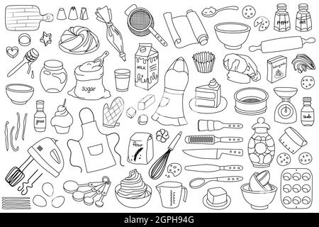 Household items doodle design elements vector illustration Stock Vector  Image & Art - Alamy