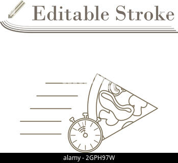 Pizza Delivery Icon Stock Vector