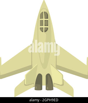 Military jet icon, cartoon style Stock Vector