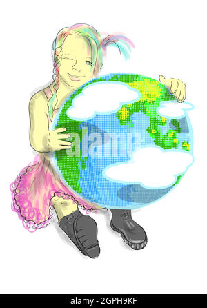 Planet for children Stock Vector