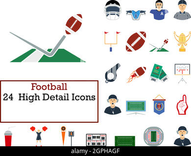 Football Icon Set Stock Vector