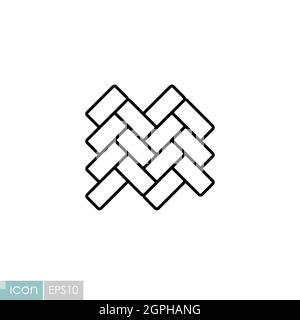 Parquet floor vector flat icon Stock Vector