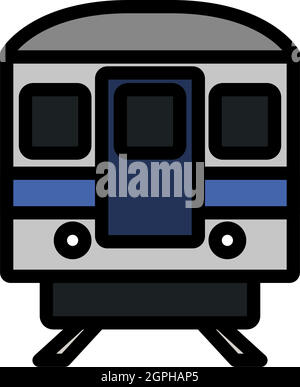 Subway Train Icon Stock Vector