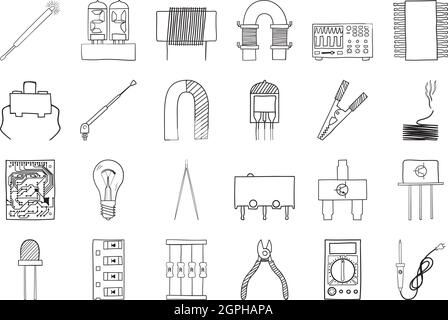 Soldering Icon Set Stock Vector