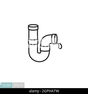 Plumbing pipes vector flat icon Stock Vector
