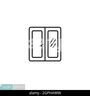 Window vector flat icon. Casement sign Stock Vector
