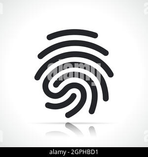 human fingerprint icon isolated design Stock Vector