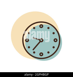 Clock outline icon. Workspace sign Stock Vector