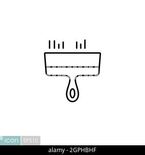 Putty knife tool vector flat icon Stock Vector