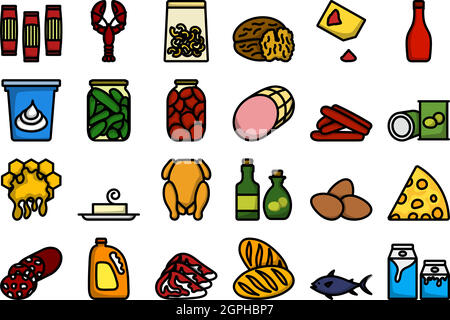 Food Icon Set Stock Vector