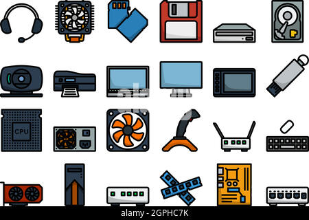 Computer Icon Set Stock Vector