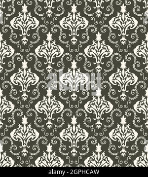 Damask Seamless Pattern Stock Vector
