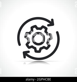 reset or update gear icon Stock Vector