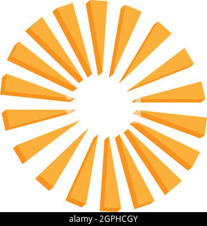Sun logo icon flat design vector template Stock Vector