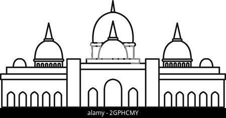 Sheikh zayed grand mosque uae icon simple illustration of sheikh zayed  grand mosque uae vector icon for web  CanStock