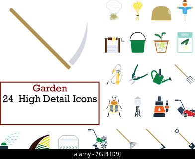 Garden Icon Set Stock Vector