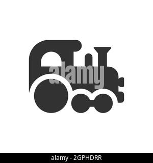 Baby train toy black vector icon Stock Vector