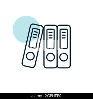 File Folder outline icon. Workspace sign Stock Vector