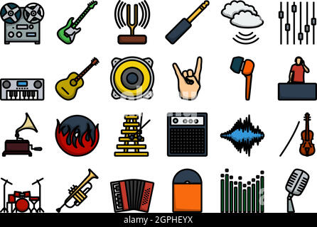 Music Icon Set Stock Vector