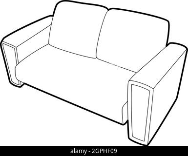 Sofa icon, isometric 3d style Stock Vector