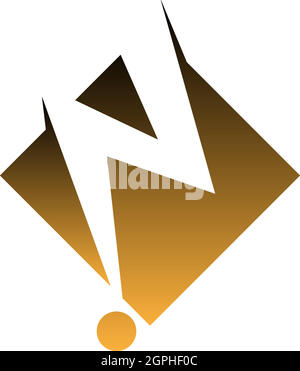 Power symbol lightning icon logo design vector Stock Vector