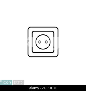 Electric outlet vector flat icon Stock Vector