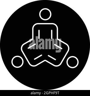 Holding hands team line vector stock illustration outline symbol icon Stock Vector