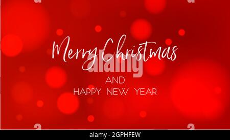 Merry Christmas and Happy New Year. Xmas red background. Vector stock symbol  illustration Stock Vector