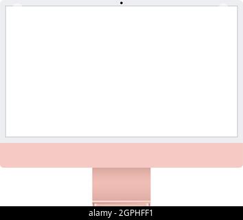 Modern new model imac computer monitor display, flat design vector stock illustration Stock Vector