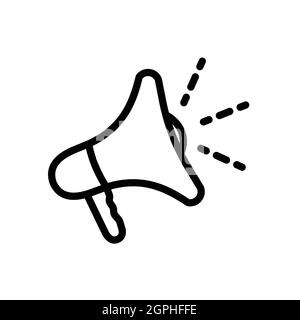 The megaphone symbol, sound, vector stock illustration Stock Vector