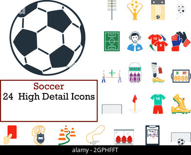 Soccer Icon Set Stock Vector