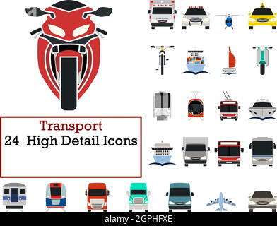 Transport Icon Set Stock Vector